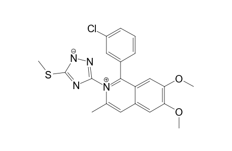 1-(3-chlorophenyl)-6,7-dimethoxy-3-methyl-2-(5-methylsulfanyl-1,2-diaza-4-azanidacyclopenta-2,5-dien-3-yl)isoquinolin-2-ium