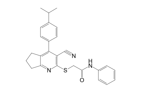 2-[(3-cyano-4-p-cumenyl-1-pyrindan-2-yl)thio]-N-phenyl-acetamide