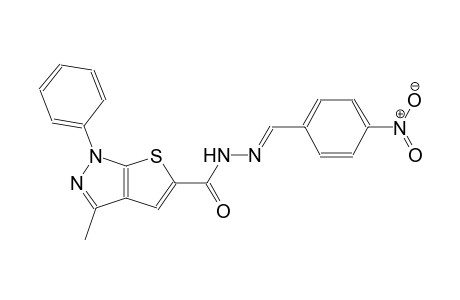 3-methyl-N'-[(E)-(4-nitrophenyl)methylidene]-1-phenyl-1H-thieno[2,3-c]pyrazole-5-carbohydrazide
