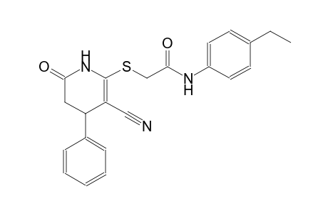 acetamide, 2-[(3-cyano-1,4,5,6-tetrahydro-6-oxo-4-phenyl-2-pyridinyl)thio]-N-(4-ethylphenyl)-