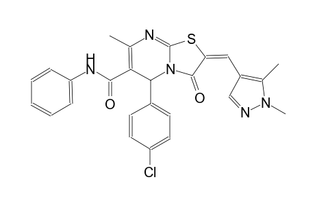 (2E)-5-(4-chlorophenyl)-2-[(1,5-dimethyl-1H-pyrazol-4-yl)methylene]-7-methyl-3-oxo-N-phenyl-2,3-dihydro-5H-[1,3]thiazolo[3,2-a]pyrimidine-6-carboxamide