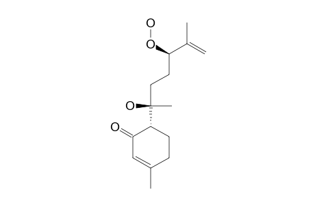 PEROXYLIPPIDULCINE_C;(REL-6-S,1'-S,4'-R)-6-(1'-HYDROXY-4'-HYDROPEROXY-1',5'-DIMETHYL-5'-HEXENYL)-3-METHYL-2-CYCLOHEXENONE