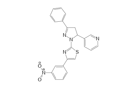 4-(3-nitrophenyl)-2-(5-phenyl-3-pyridin-3-yl-3,4-dihydropyrazol-2-yl)-1,3-thiazole
