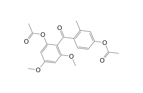 Benzophenone, 2,4'-dihydroxy-4,6-dimethoxy-2'-methyl-, diacetate