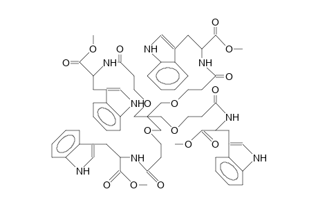 Tetrakis(6-aza-8-<indol-3-yl>-7-methoxycarbonyl-2-oxa-5-oxo-octyl)-methane