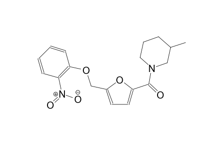 3-methyl-1-{5-[(2-nitrophenoxy)methyl]-2-furoyl}piperidine