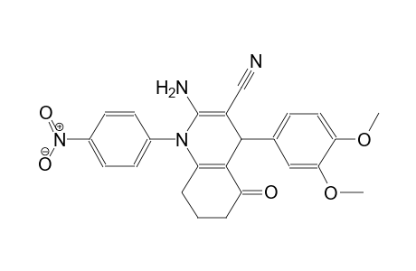 3-quinolinecarbonitrile, 2-amino-4-(3,4-dimethoxyphenyl)-1,4,5,6,7,8-hexahydro-1-(4-nitrophenyl)-5-oxo-