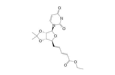 ETHYL-1,5,6,7,8-PENTADEOXY-2,3-O-ISOPROPYLIDENE-1-(URACYL-1-YL)-BETA-D-RIBO-NON-5(E),7(E)-DIENOFURANURONATE