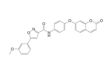 5-(3-Methoxyphenyl)-N-{4-[(2-oxo-2H-1-benzopyran-7-yl)oxy]phenyl}-1,2-oxazole-3-carboxamide