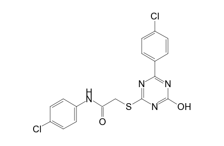 4'-chloro-2-{[4-(p-chlorophenyl)-6-hydroxy-s-triazin-2-yl]thio}acetanilide