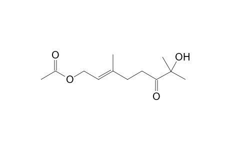 [(E)-7-Hydroxy-3,7-dimethyl-6-oxo-2-octenyl]ester of acetic acid