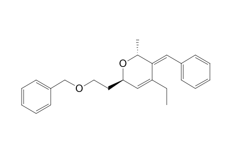 trans-(2R*,6R*,E)-3-Benzylidene-6-(2-(benzyloxy)ethyl)-4-ethyl-2-methyl-3,6-dihydro-2H-pyran