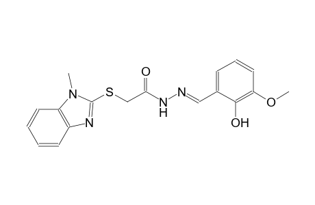 acetic acid, [(1-methyl-1H-benzimidazol-2-yl)thio]-, 2-[(E)-(2-hydroxy-3-methoxyphenyl)methylidene]hydrazide