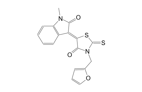 (3Z)-3-[3-(2-furylmethyl)-4-oxo-2-thioxo-1,3-thiazolidin-5-ylidene]-1-methyl-1,3-dihydro-2H-indol-2-one