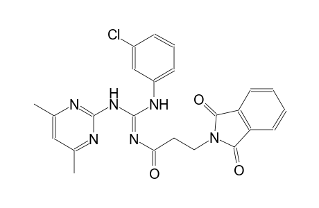 N-(3-chlorophenyl)-N'-(4,6-dimethyl-2-pyrimidinyl)-N''-[(E)-3-(1,3-dioxo-1,3-dihydro-2H-isoindol-2-yl)propanoyl]guanidine