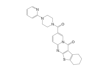9-{[4-(2-pyridinyl)-1-piperazinyl]carbonyl}-1,2,3,4-tetrahydro-12H-[1]benzothieno[2,3-d]pyrido[1,2-a]pyrimidin-12-one