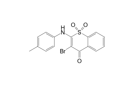 4H-1-Benzothiopyran-4-one, 3-bromo-2-[(4-methylphenyl)amino]-, 1,1-dioxide