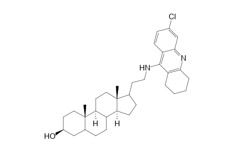 (3S,9S,10S,13R,14S)-17-[2-[(6-chloro-1,2,3,4-tetrahydroacridin-9-yl)amino]ethyl]-10,13-dimethyl-2,3,4,5,6,7,8,9,11,12,14,15,16,17-tetradecahydro-1H-cyclopenta[a]phenanthren-3-ol