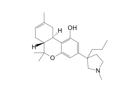 (-)-7-Hydroxy-3-(N-methyl-3'-propyl-pyrrolidin-3'-yl-6,6,9-trimethyl-6a,10a-trans-6a,7,10,10a-tetrahydro-6H-dibenzo[b,d]-pyran