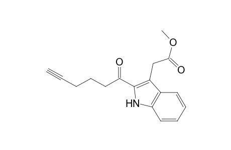 1H-Indole-3-acetic acid, 2-(1-oxo-5-hexynyl)-, methyl ester