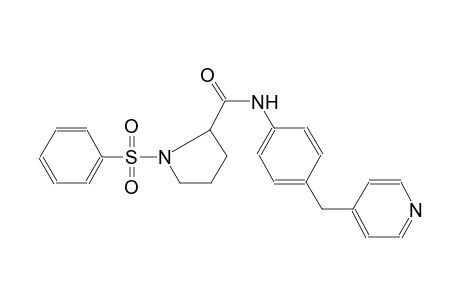 1-Benzenesulfonyl-pyrrolidine-2-carboxylic acid (4-pyridin-4-ylmethyl-phenyl)-amide
