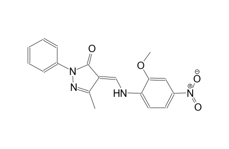 3H-pyrazol-3-one, 2,4-dihydro-4-[[(2-methoxy-4-nitrophenyl)amino]methylene]-5-methyl-2-phenyl-, (4E)-