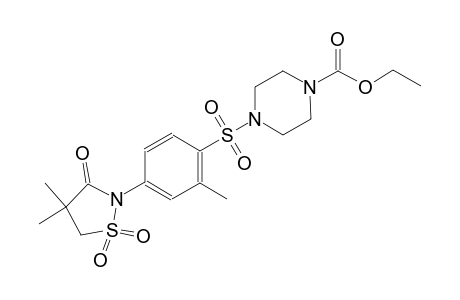 1-piperazinecarboxylic acid, 4-[[4-(4,4-dimethyl-1,1-dioxido-3-oxo-2-isothiazolidinyl)-2-methylphenyl]sulfonyl]-, ethyl ester