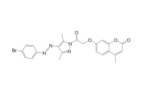 1-(4-Methylcoumarinyl-7-oxyacetyl)-3,5-dimethyl-4-(4-bromophenylazo)pyrazole