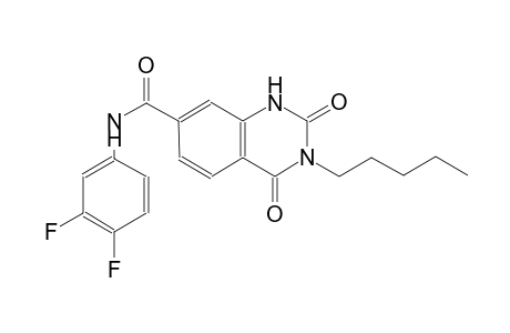 N-(3,4-difluorophenyl)-2,4-dioxo-3-pentyl-1,2,3,4-tetrahydro-7-quinazolinecarboxamide
