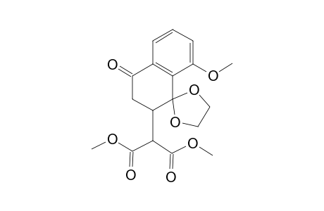 Dimethyl ester of (3',4'-dihydro-8'-methoxy-4'-oxospiro[1,3-dioxolane-2,1'(2'H)-naphthalen]-2'-yl)propanedioic acid