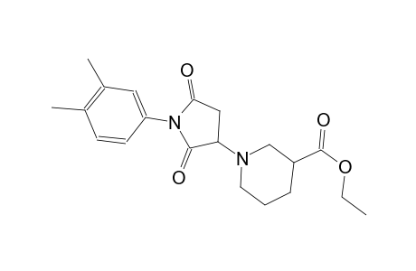 ethyl 1-[1-(3,4-dimethylphenyl)-2,5-dioxo-3-pyrrolidinyl]-3-piperidinecarboxylate
