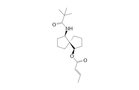 (+-)-(1R,5R,6R)-6-Pivalamidospiro[4.4]nonan-1-yl but-2-enoate