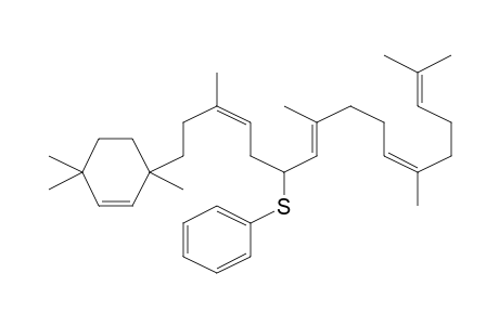 2,6,10,15-Tetramethyl-12-phenylthio-17-(1,4,4-trimethylcyclohex-2-enyl)-heptadeca-2,6,10,14-tetraene