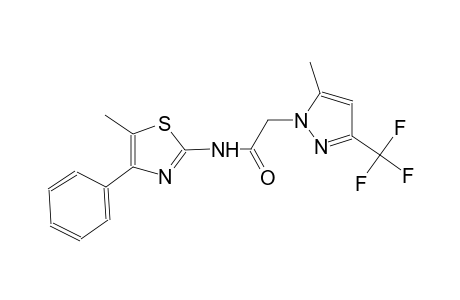 N-(5-methyl-4-phenyl-1,3-thiazol-2-yl)-2-[5-methyl-3-(trifluoromethyl)-1H-pyrazol-1-yl]acetamide