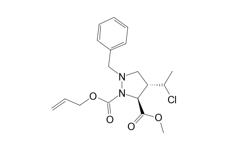 rel-(3S,5S)-2-(Alloxycarbonyl)-1-benzyl-4-(1-chloroethyl)-3-pyrazolidinecarboxylic acid methyl ester