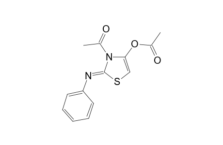 (2Z)-3-Acetyl-2-(phenylimino)-2,3-dihydro-1,3-thiazol-4-yl acetate