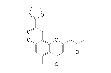 2-ACETONYL-8-(2-FUROYLMETHYL)-7-HYDROXY-5-METHYLCHROMONE