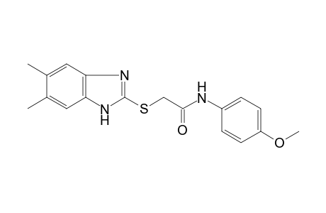 2-[(5,6-dimethyl-1H-benzimidazol-2-yl)sulfanyl]-N-(4-methoxyphenyl)acetamide
