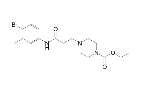 1-piperazinecarboxylic acid, 4-[3-[(4-bromo-3-methylphenyl)amino]-3-oxopropyl]-, ethyl ester
