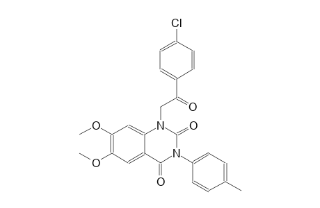 1-[2-(4-chlorophenyl)-2-oxoethyl]-6,7-dimethoxy-3-(4-methylphenyl)-2,4(1H,3H)-quinazolinedione