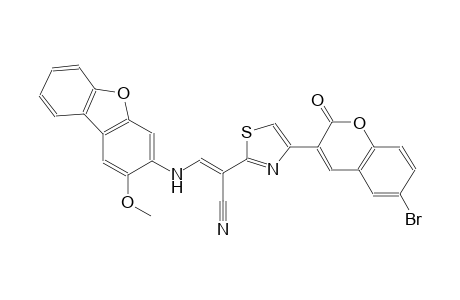 (2E)-2-[4-(6-bromo-2-oxo-2H-chromen-3-yl)-1,3-thiazol-2-yl]-3-[(2-methoxydibenzo[b,d]furan-3-yl)amino]-2-propenenitrile