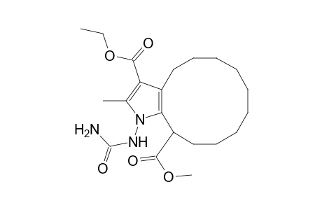 2-Methyl-1-ureido-4,5,6,7,8,9,10,11,12,13-decahydro-1H-cyclododeca[b]pyrrole-3,13-dicarboxylic acid 3-ethyl ester 13-methyl ester