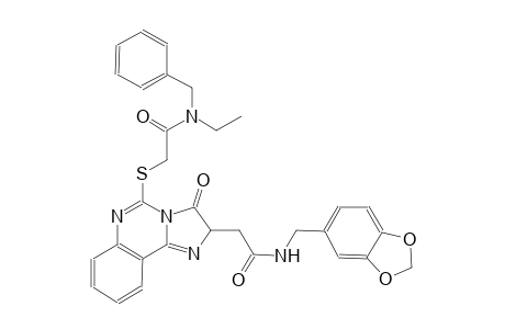 2-[(2-{2-[(1,3-benzodioxol-5-ylmethyl)amino]-2-oxoethyl}-3-oxo-2,3-dihydroimidazo[1,2-c]quinazolin-5-yl)sulfanyl]-N-benzyl-N-ethylacetamide