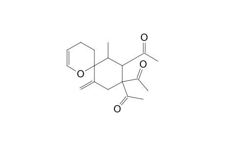 4',4',5'-Triacetyl-6'-methyl-2-methylene-spiro[cyclohexan-1,2'-(3',4'-dihydro-2H-pyran)]