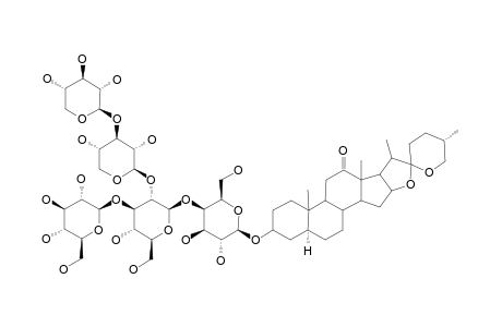 NEOHECOGENIN-3-O-BETA-D-GLUCOPYRANOSYL-(1->3)-[BETA-D-XYLOPYRANOSYL-(1->3)-BETA-D-XYLOPYRANOSYL-(1->2)]-BETA-D-GLUCOPYRANOSYL-(1->4)-BETA-D-GALACTO