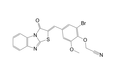 acetonitrile, [2-bromo-6-methoxy-4-[(Z)-(3-oxothiazolo[3,2-a]benzimidazol-2(3H)-ylidene)methyl]phenoxy]-