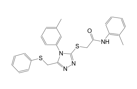 N-(2-methylphenyl)-2-({4-(3-methylphenyl)-5-[(phenylsulfanyl)methyl]-4H-1,2,4-triazol-3-yl}sulfanyl)acetamide