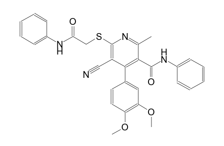 3-pyridinecarboxamide, 5-cyano-4-(3,4-dimethoxyphenyl)-2-methyl-6-[[2-oxo-2-(phenylamino)ethyl]thio]-N-phenyl-