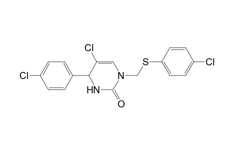 2(1H)-Pyrimidinone, 5-chloro-4-(4-chlorophenyl)-1-[[(4-chlorophenyl)thio]methyl]-3,4-dihydro-