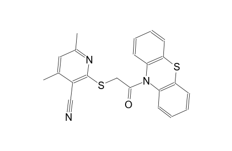 4,6-dimethyl-2-{[2-oxo-2-(10H-phenothiazin-10-yl)ethyl]sulfanyl}nicotinonitrile